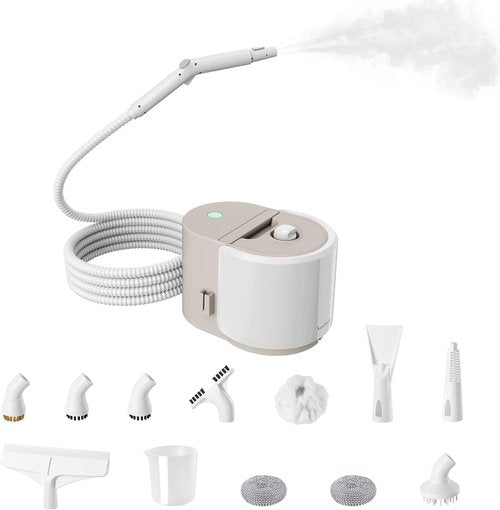 Newbealer Handheld Steamer - Multi-Purpose Steam Cleaner with 12-Piece Accessory Kit | Stainless Steel Boiler, Max 5 Bar Pressure
