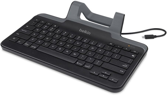 Belkin Wired Keyboard with Stand for iPad - Lightning Connector, Full Size Keys