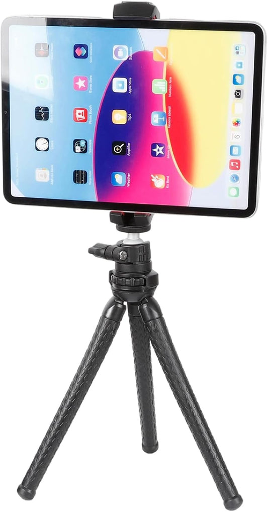 ZUZUXI 4.7-13" 360 12.9/Air/Mini Mini Flexible Tripod Stand for iPad/iPhone Tablets, Portable Desktop Phone Holder