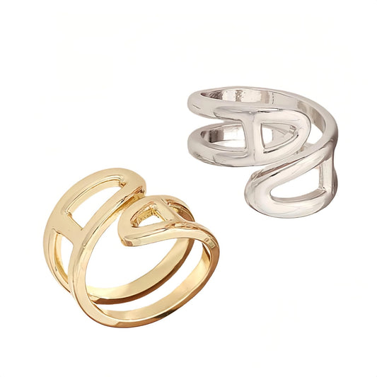 2 Pcs Scarf Rings for Women, Modern Metal Scarf Buckle, ，Gold/Silver