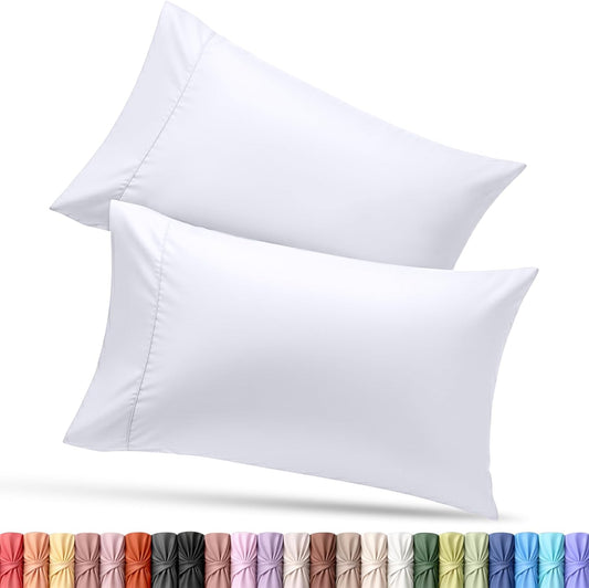 Utopia Bedding Standard Pillow Cases - Soft Brushed Microfiber - 2 Pack, 20 x 26 Inches | Fade Resistant, White