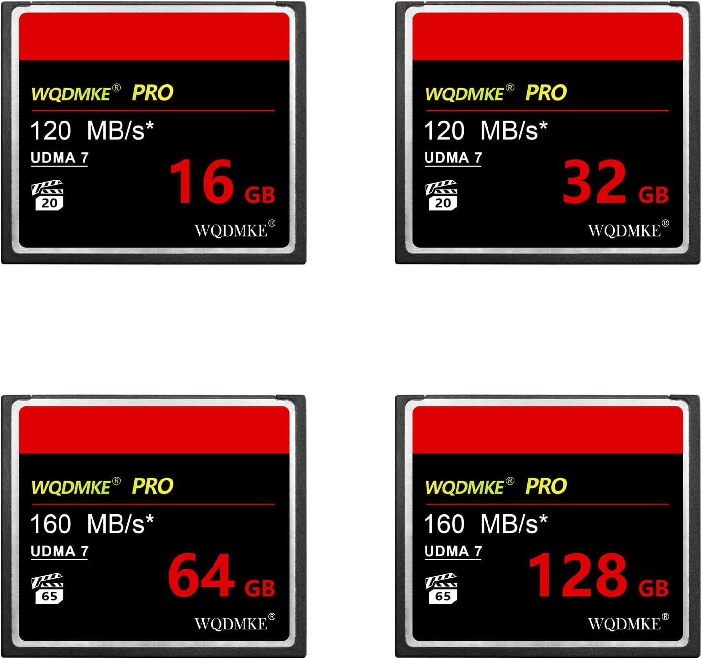 WQDMKE 32GB 120MB/s CF Memory Card UDMA Speed Up to Camera Cards