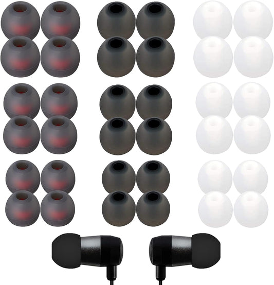 Zhtulck 36 3 Ear Bud Rubber Tips, Pcs Earbud Replacement Tips, Replacement Earbud Tips with Excellent Noise Isolation