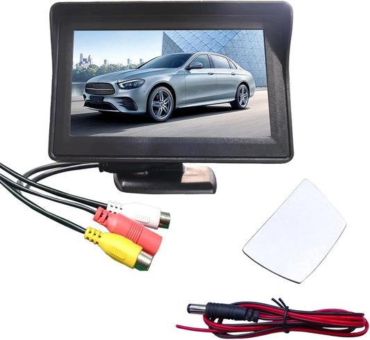 ZIMISI 4.3 Inch 12V TFT LCD Car Color Parking Aid System Monitor Display, DC Car Rearview Reverse Screen, Automotive