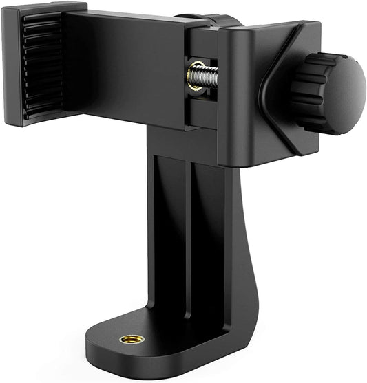 Alphx Innovations Alphx Tripod Phone Adapter with Adjustable Clamp, Vertical and Horizontal Holder to Mount Cell Phones