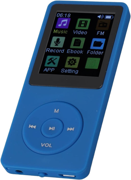 Yunseity MP3 5.0, MP3 1.82in Player with Bluetooth Portable Music Player with Screen, Smart Noise Reduction Digital