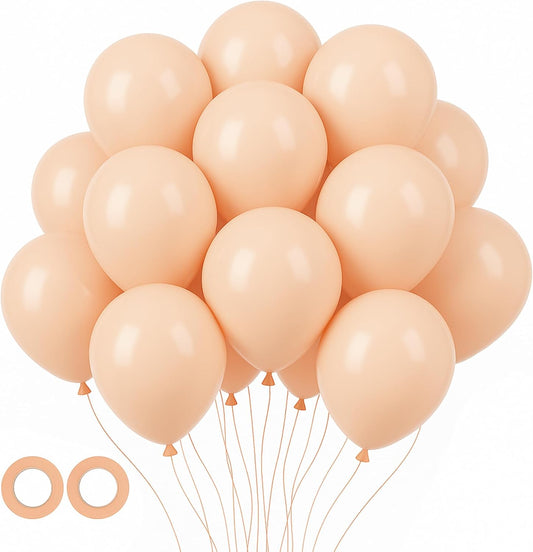 Voircoloria 105pcs Pastel Orange Balloons - 12 Inch Latex Balloons for Birthday & Baby Showers