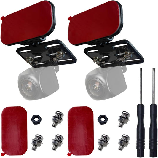 BDZMC (2 Set) Car Rear Camera Holder, Adjustable Vehicle Backup Camera Mount, Strong Adhesive Dash Cam Rear Camera Rear