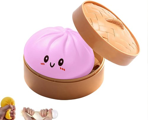 Dumpling Squishy Toy - Soft Squeeze Decompression Stress Relief | Purple Mystery Dumplings