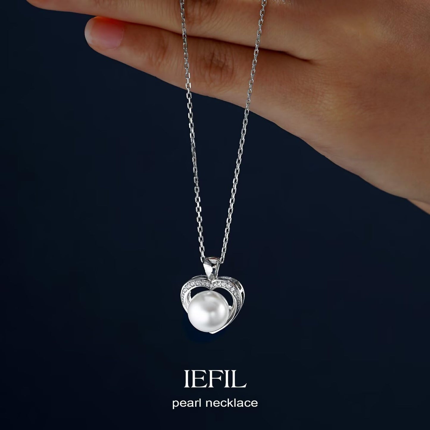 Iefil Pearl Necklace for Women, Pearl Jewelry | Birthday Gifts for Women, Wife Girlfriend Birthday Gift Ideas