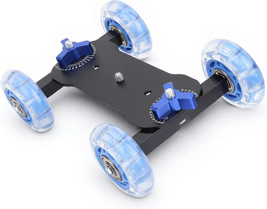 BONKZEBU Filmmakers Camera Dolly Skater Professional Rolling Cart Smooth Stable Movement Adjustable Platform DSLR