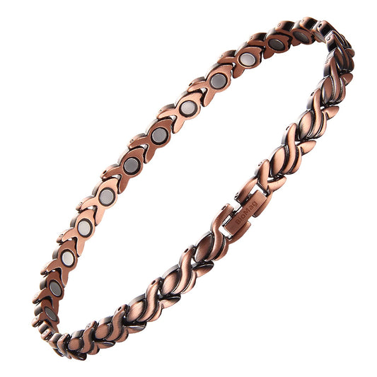 BioMag 99.9% Copper Ankle Bracelets for Women Magnetic Women's Ankle Bracelet Adjustable Copper Anklet with Sizing Tool Jewelry Gift for Her Mom Valentine's Day