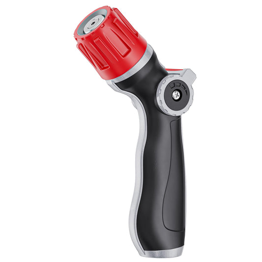 FANHAO Metal Thumb Control Adjustable Nozzle with 30% Higher Water Flow, Heavy Duty Garden Hose Nozzle High Pressure Water Nozzle, Adjustable Spray Patterns for Lawn Watering, Car Washing, Cleaning