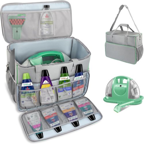 Bissell Carry Bag - Large Storage Case for Little Green Machine 1400B | Organizer for Carpet Cleaner & Accessories - Grey