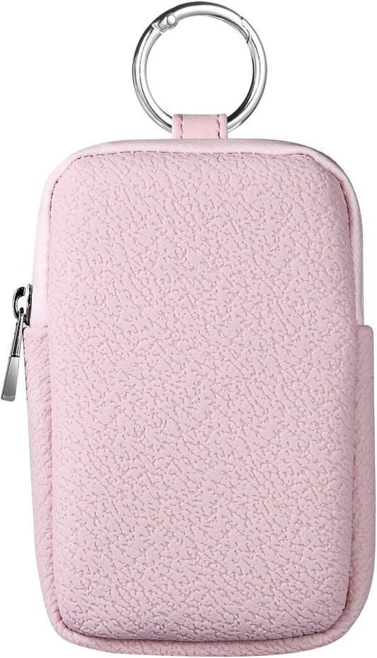 30ml 1FL OZ MUQING Hand Sanitizer Spray Zipper Bag, Silicone Mini Hand Spray Holder with Sliver Snap Hook, Hold