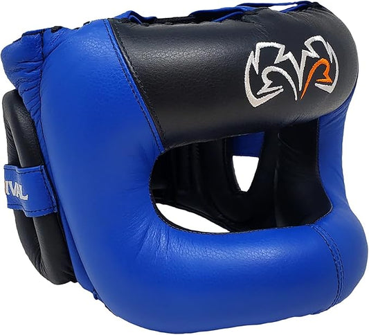 RIVAL Boxing RHGFS3 Face-Saver Sparring Headgear - Wide Eye Opening, Premium Leather, and Thermoplastic Inner Frame