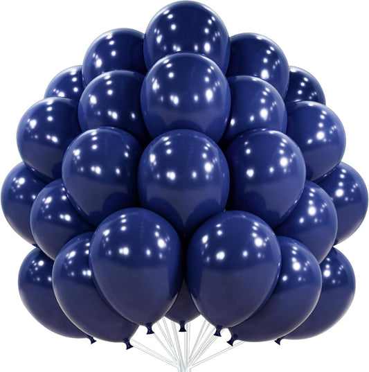 PartyWoo Navy Blue Balloons - 101pcs 12 Inch Dark Blue Latex Helium Balloons for Celebrations