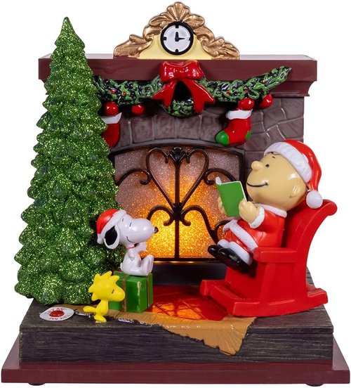 Kurt Adler Battery Operated Musical Santa - Festive Fireplace Decoration for Holiday Cheer