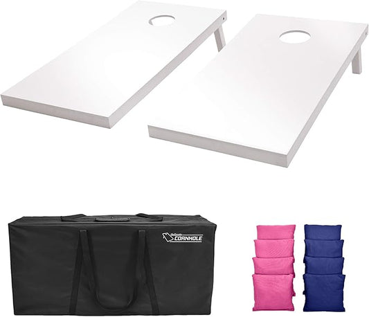 GoSports 4 ft x 2 ft Regulation Size Wooden Cornhole Boards Set - Includes Carrying Case and Over 100 Optional Bean Bag Colors
