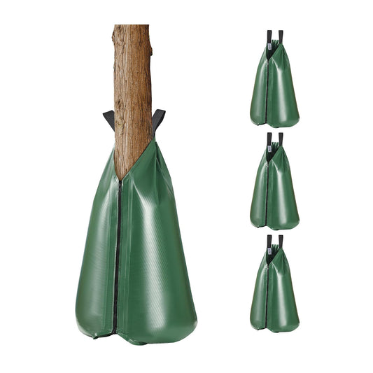 VEVOR 4 Pack 20 Gallons Tree Watering Bag, Slow Release Tree Watering Bags, Refillable Tree Drip Irrigation Water Bags for Trees, Durable Tree Watering System for Deep Root Targeting
