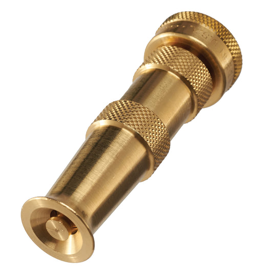Dramm Heavy Duty Brass Jet Spray Hose Nozzle – High Pressure Garden Hose Attachment for Cleaning Patios, Walkways & Gutters