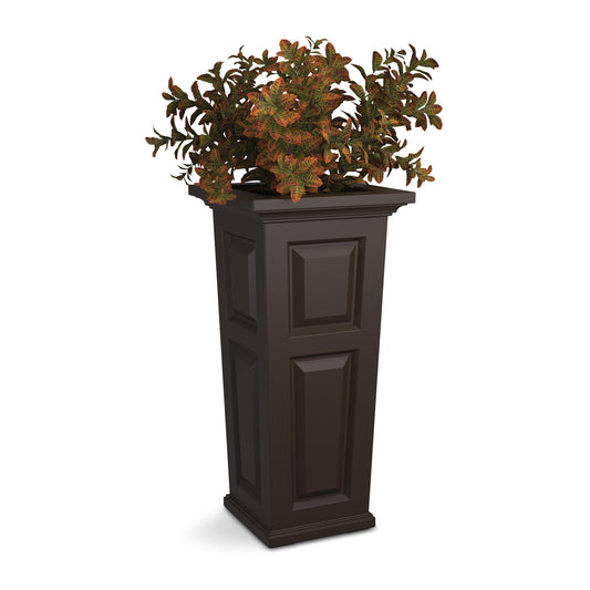 Mayne Nantucket 32-Inch Tall Planter – Self-Watering, Weather-Resistant Planter for Flowers – Durable Outdoor Design for Patio, Porch, or Entryway