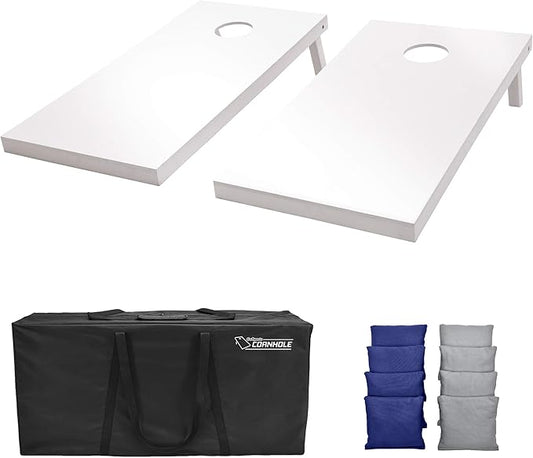 GoSports 4 ft x 2 ft Regulation Size Wooden Cornhole Boards Set - Includes Carrying Case and Over 100 Optional Bean Bag Colors