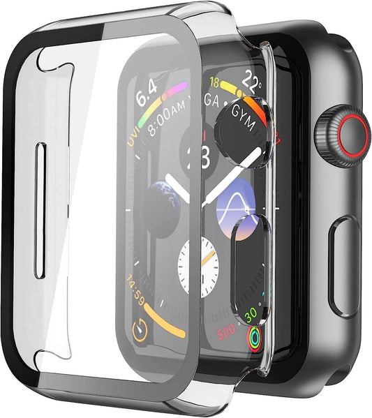 2 Pack 3 (2025) 2 6 5 4 40mm, Misxi Hard PC Case with Tempered Glass Screen Protector Compatible with Apple Watch SE SE