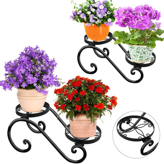 HLC Metal Plant Stand Flower Pot Holder Indoor Outdoor Plant Display Shelf Rack for Garden