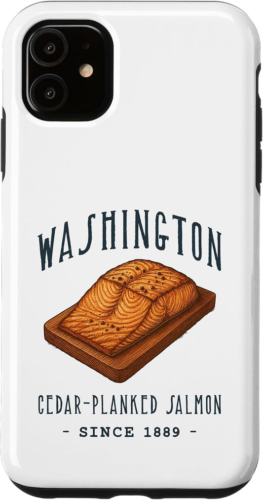American Regional Foods Designs 11 Washington Cedar PLANKED Salmon Food Case for iPhone