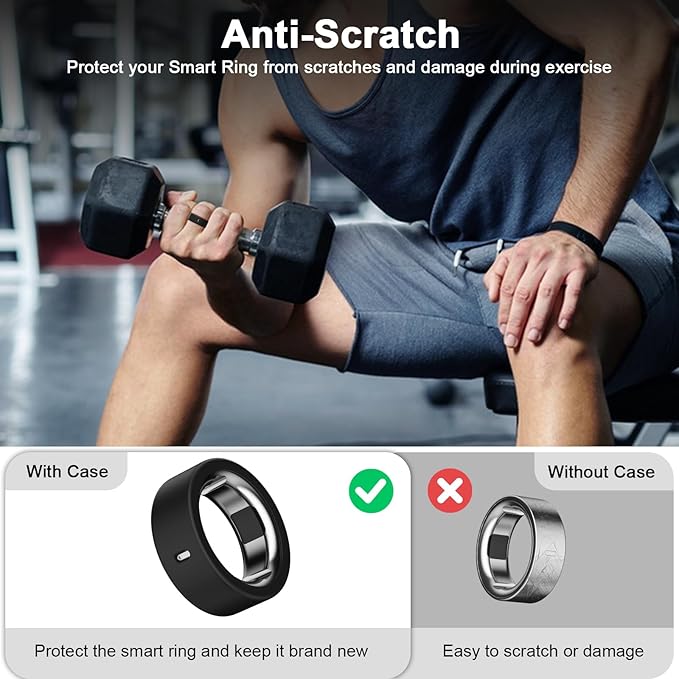 5 Pack Cover Compatible with Oura Ring Gen 4/Oura Ring Gen 3 Horizon/Heritage, Surport Charging with Cover on, Anti-Scratch Elastic Silicone Rings Protector for for Men Women (Size 5)