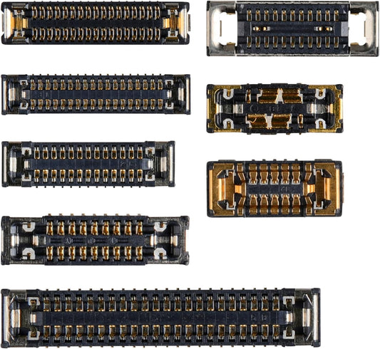 8 12 iPhone12 Pcs for iPhone Motherboard Socket Connection B Kit Includes Battery SIM Charging Port Replacement Wide