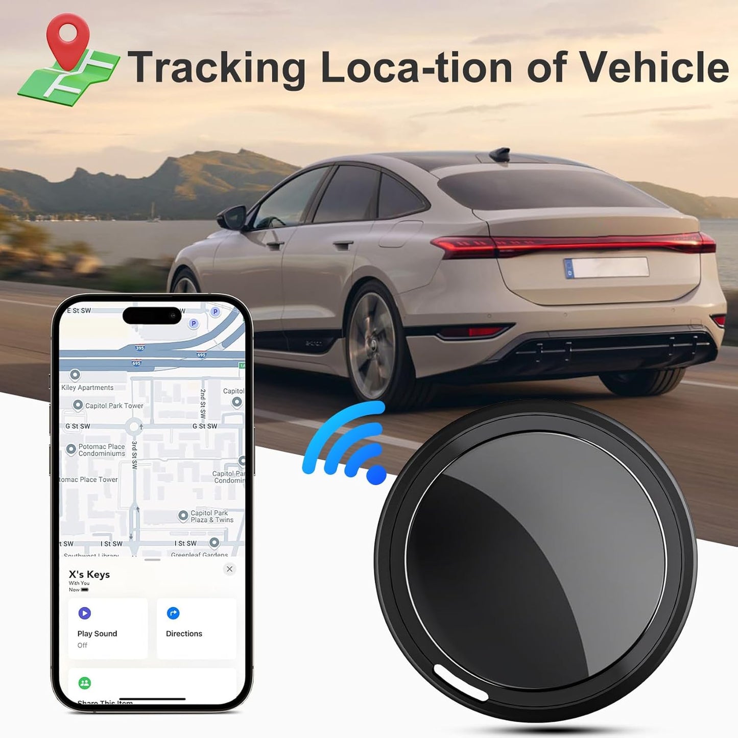 CHMQFCUP Mini GPS Tracker for Vehicles, Car Tracker Device Hidden for Vehicles, Car GPS Tracking Device