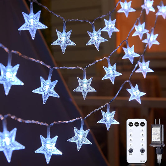 Star String Lights - 33 Ft 100 LED Waterproof Fairy Lights with Remote & Timer | 8 Modes for Home Decor