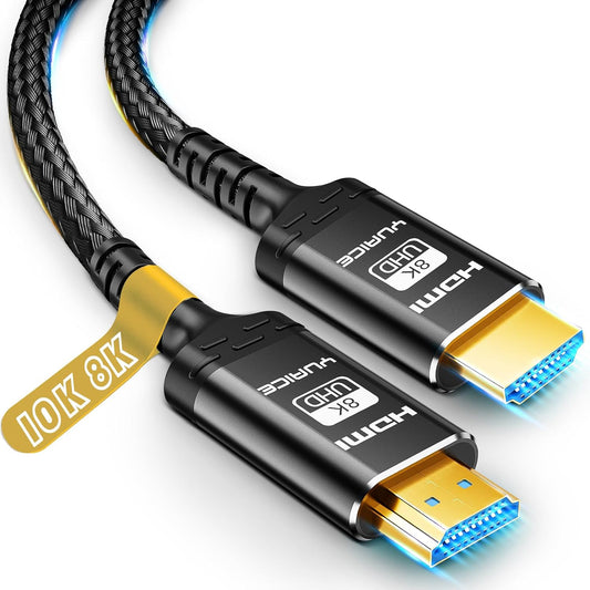 Yuaice 10K 8K 4K 2.1 5FT/1.5M, 48Gbps 8K@60Hz 4K@120Hz, 2.2 2.3, HDR10, TV/PS5/Xbox/HDTV/Blu-ray HDMI Cable Ultra High