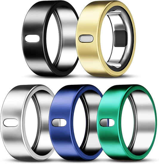 5 Pack Cover Compatible with Oura Ring Gen 4/Oura Ring Gen 3 Horizon/Heritage, Surport Charging with Cover on, Anti-Scratch TPU Protector for Oura Rings Accessories Women Men (Size 10)