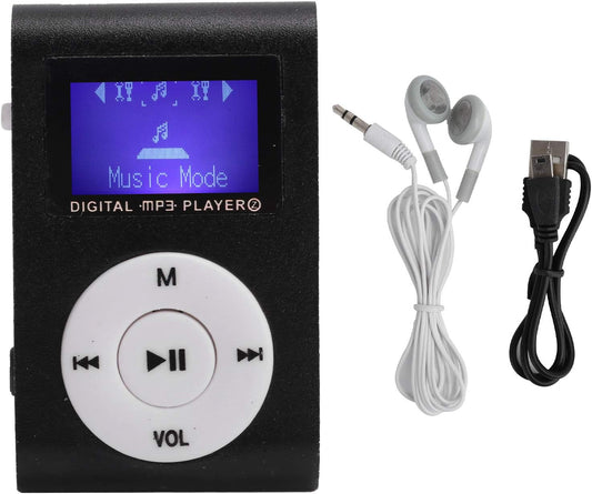 2FY2SW Mp3 MP3 32GB(Black) Player, Portable Mini Music Player with Headphone and USB Cable, Back Clip Lossless Sound
