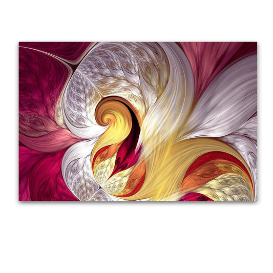 Startonight Acrylic Glass Wall Art - Abstract Colorful Curves - Glossy Artwork 24" x 36" Home Decor Ready to Hang