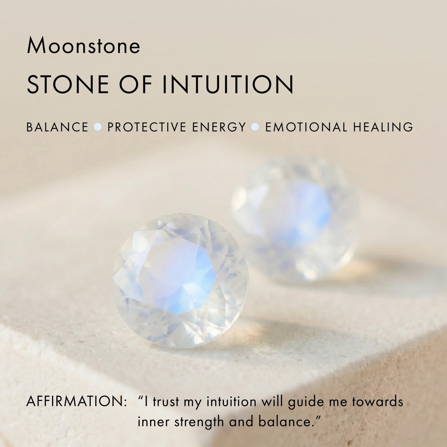 Moon Magic Moonstone Necklace Sway - June Birthstone / 925 Sterling Silver - 18k Rose Yellow Gold Rainbow Moonstone Necklaces for Women/Authentic Crystal Jewelry