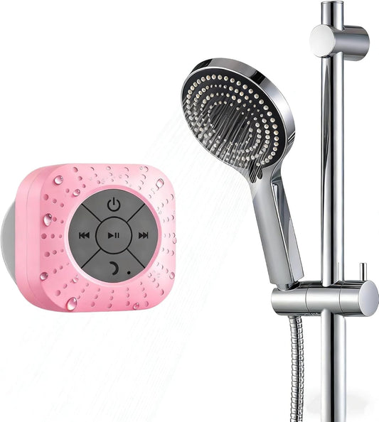 Bizooth Bluetooth Shower Speakers, Suction Cup Mic for Bathroom, Portable Small Wireless Speaker for Outdoor Party