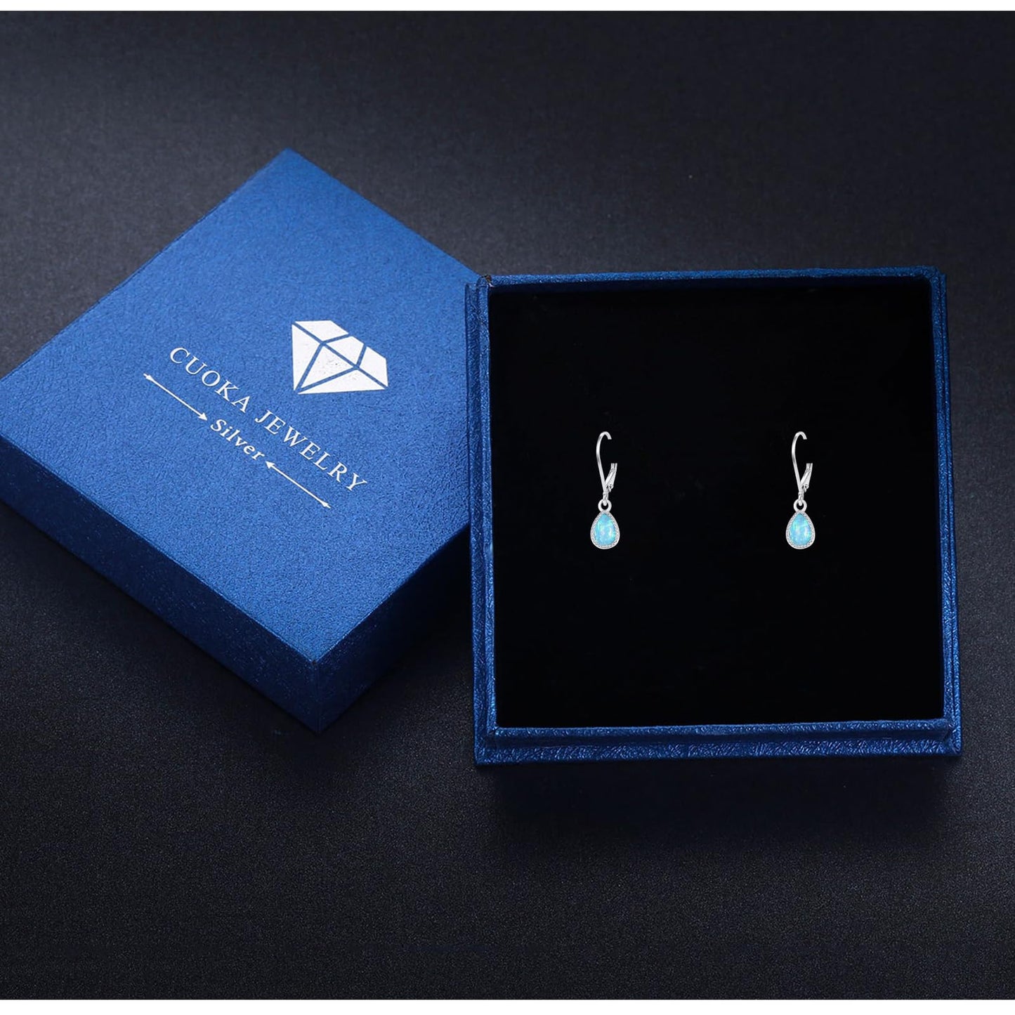 Teardrop opal Earrings, S925 Sterling Silveropal Opal Drop Earring Jewelry for Women for Best Friend