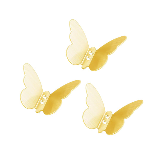 AWISZZZ 3D Gold Butterfly Wall Decor Aesthetic Minimalist Decor Style For Bathroom Or Home Bedroom Room Metal Art Hanging Aluminum Butterfly