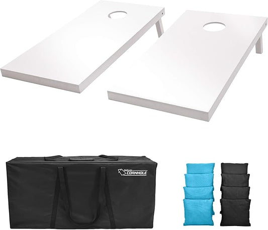 GoSports 4 ft x 2 ft Regulation Size Wooden Cornhole Boards Set - Includes Carrying Case and Over 100 Optional Bean Bag Colors