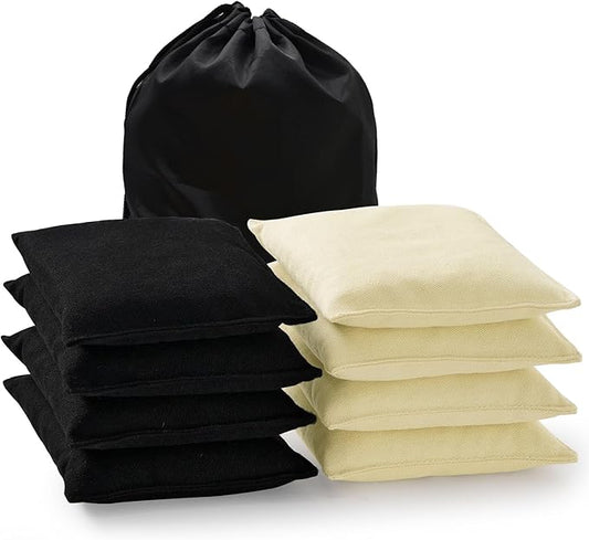 Cornhole Bags Set of 8 Regulation Corn Hole Bean Bags for Cornhole Game, Professional Weather Resistant Corn Hole Bags with Tote Bag