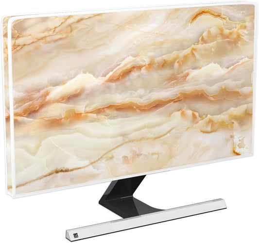 22, 23, 24, 25 Inch Baocicco Abstract Computer Monitor Cover with Marble Design Aesthetic Laptop Computer Cover