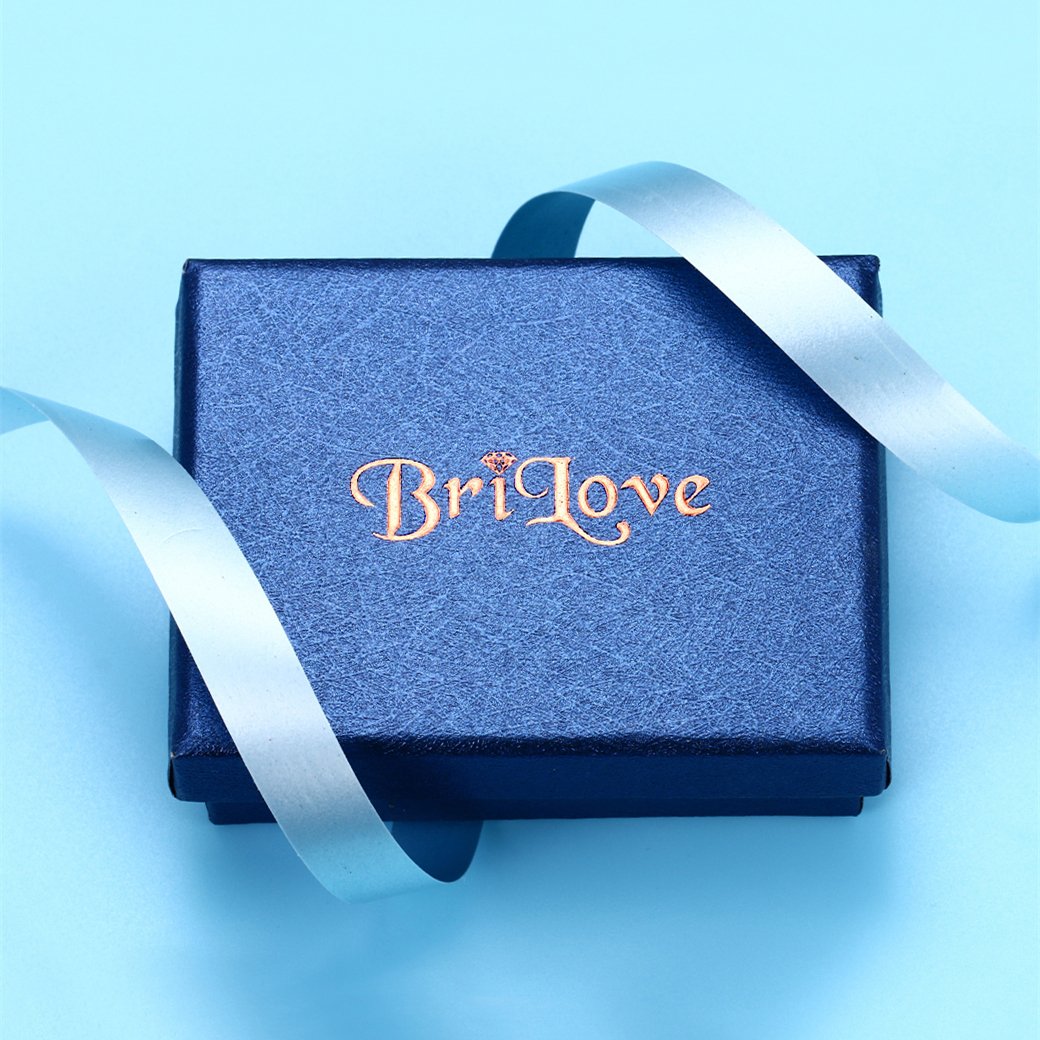 BriLove Wedding Statement Big Earrings for Women Emerald Cut Crystal Infinity Figure 8 Chandelier Large Long Earring Champagne