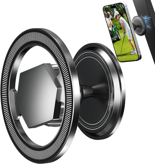 360 Magnetic Golf Cart Phone Holder, Rotation Magnetic Phone Holder for Golf Cart, Phone Caddy for Golf Cart