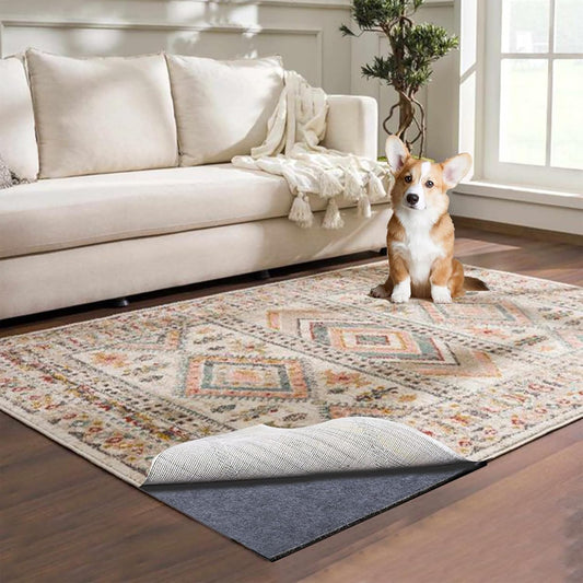 Skiennix Waterproof Rug Pad - Non-Slip Carpet Pad for All Floors | 8x10 ft Felt Pad for Hardwood
