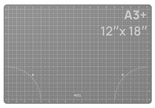 HOZO NanoTech Cutting Mat for Ultrasonic Cutter, 12" x 18" Self-Healing Cutting Mat, Glue-Free Eco Design, Heat-Resistant, Metric & Imperial Scales, Durable for Craft, DIY, 3D Printing & Model Making