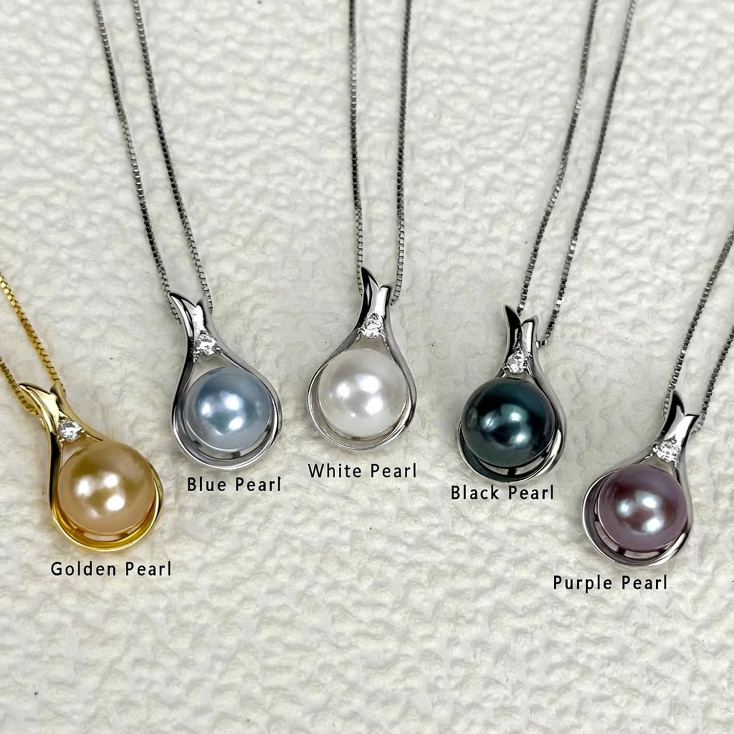 YAMI Akoya Blue Pearl Necklace 10-11mm Saltwater Cultured Pearl with 925 Sterling Silver Adjustable Chain for Women, Mom, Wife - Luxury Jewelry Gift for Anniversary, Birthday, Mother's Day
